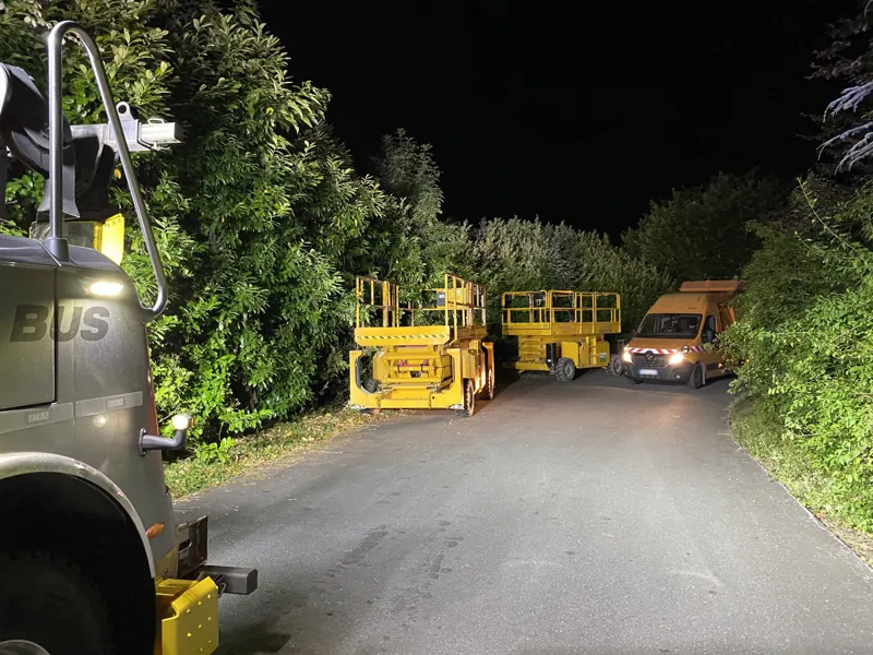 Intervention ASR Dépannage : nacelles élévatrices, de nuit (photo 4 sur 4)